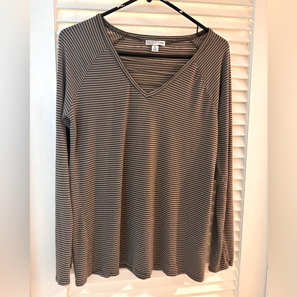 Green striped shirt